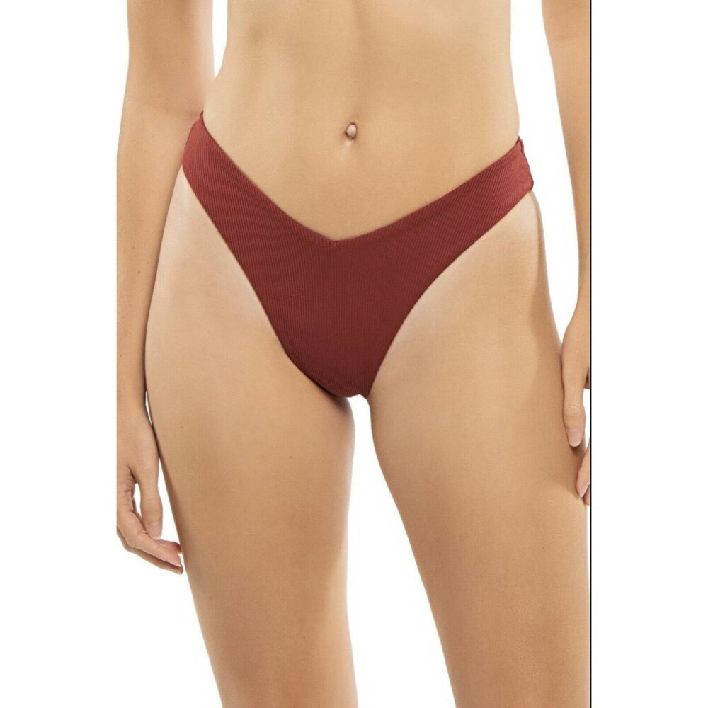 Xhilaration Swin Sz XL (12-14) Women’s High Leg Scoop Waist Red New